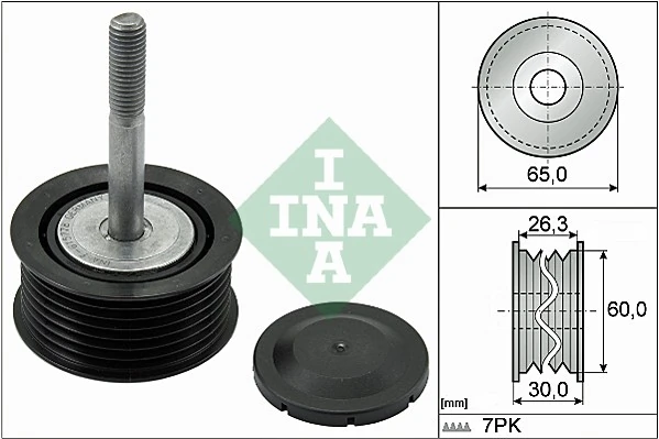 Deflection/Guide Pulley, V-ribbed belt